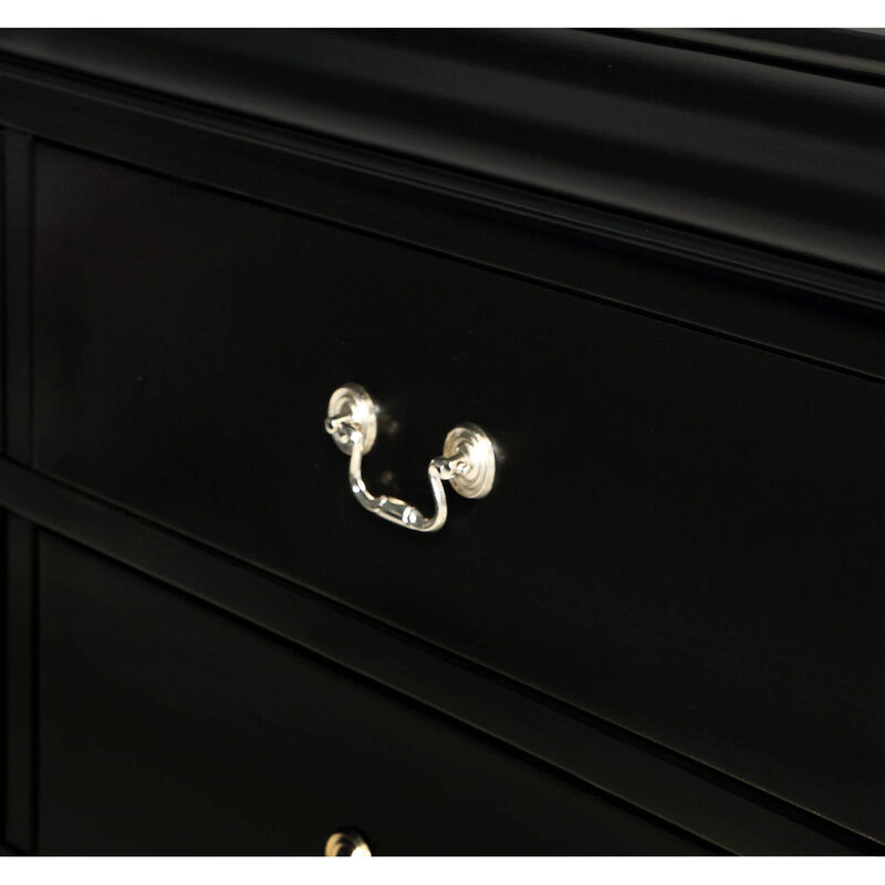 Streamdale Elegant Louis Philip Nightstand with Ample Storage image number 4