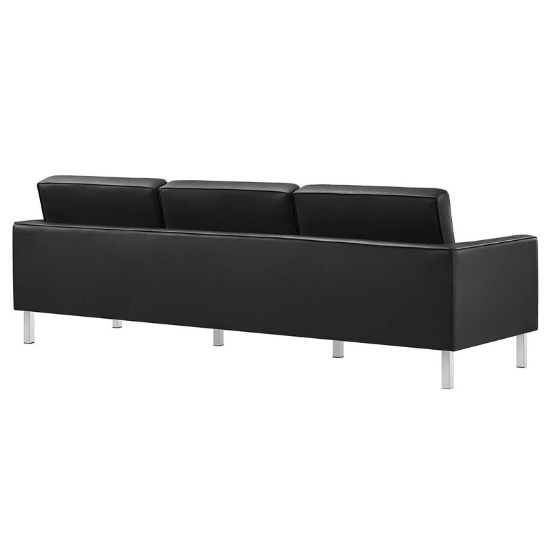 Loft Tufted Vegan Leather Sofa image number 4