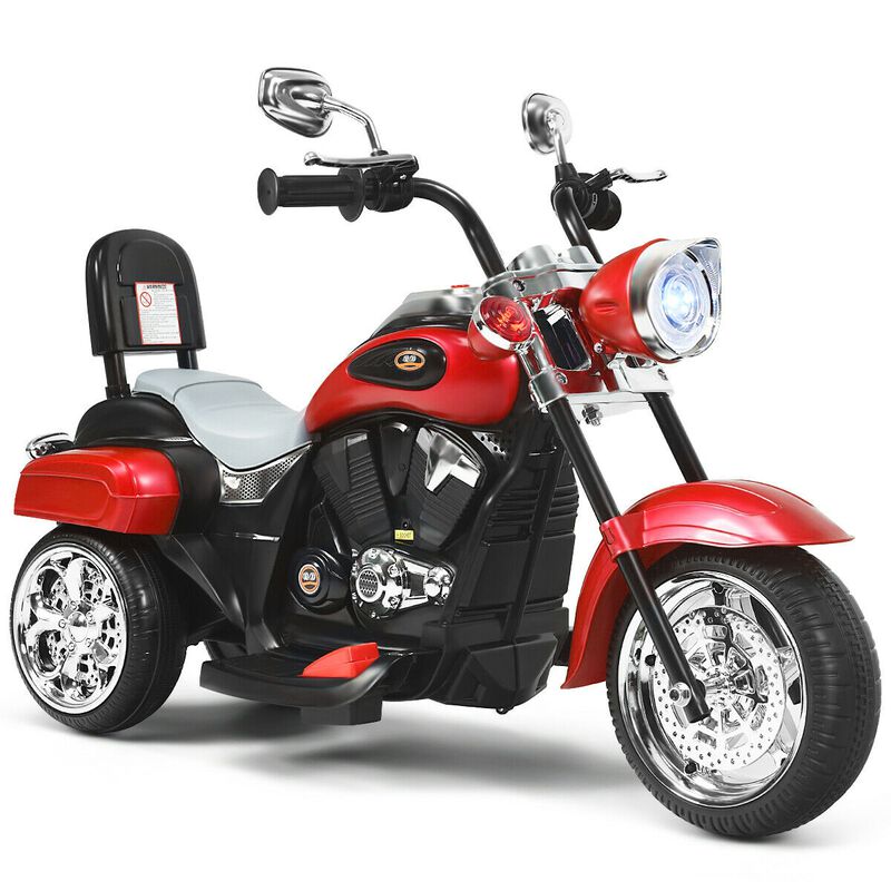 6V Toddler Electric Ride-On Bike with 3 Wheels, Horn and Front Headlight image number 6