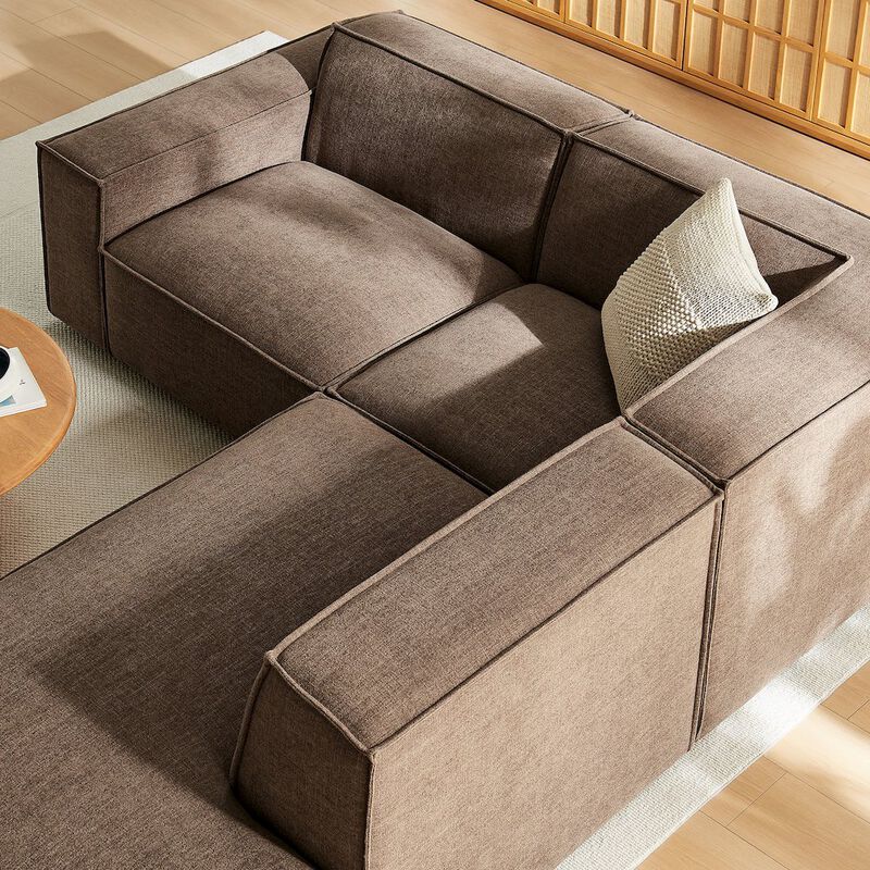 Restore 3-Piece Performance Fabric Upholstered Modular L-Shaped Sectional Sofa image number 9