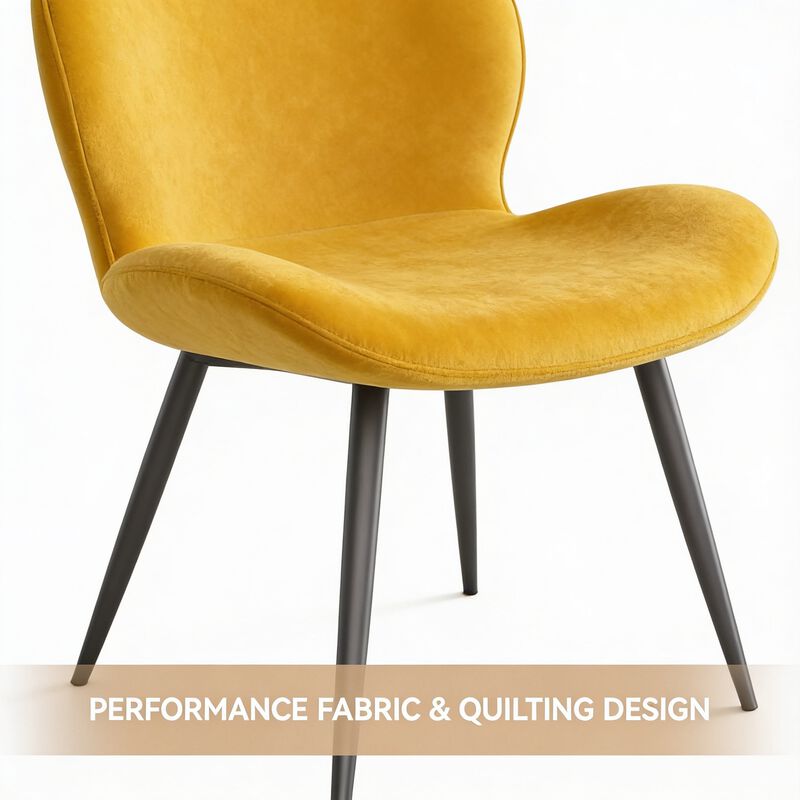 Modern Midcentury PU Leather Dining Chair Set of 4 image number 3