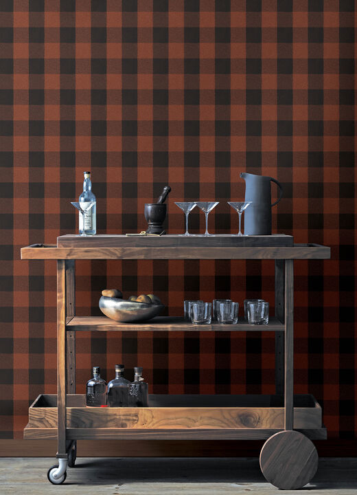 Lumberjack Maroon Wallpaper