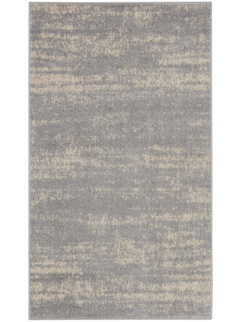 Nourison Essentials NRE03 Gray/Beige 3' x 5' Rug