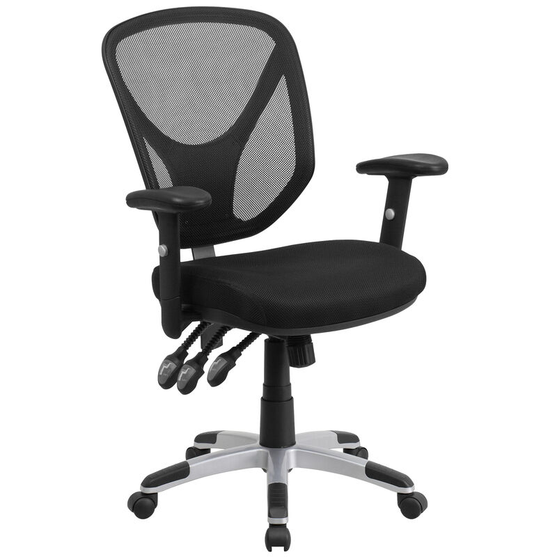 Sam Mid-Back Mesh Multifunction Swivel Ergonomic Task Office Chair with Adjustable Arms