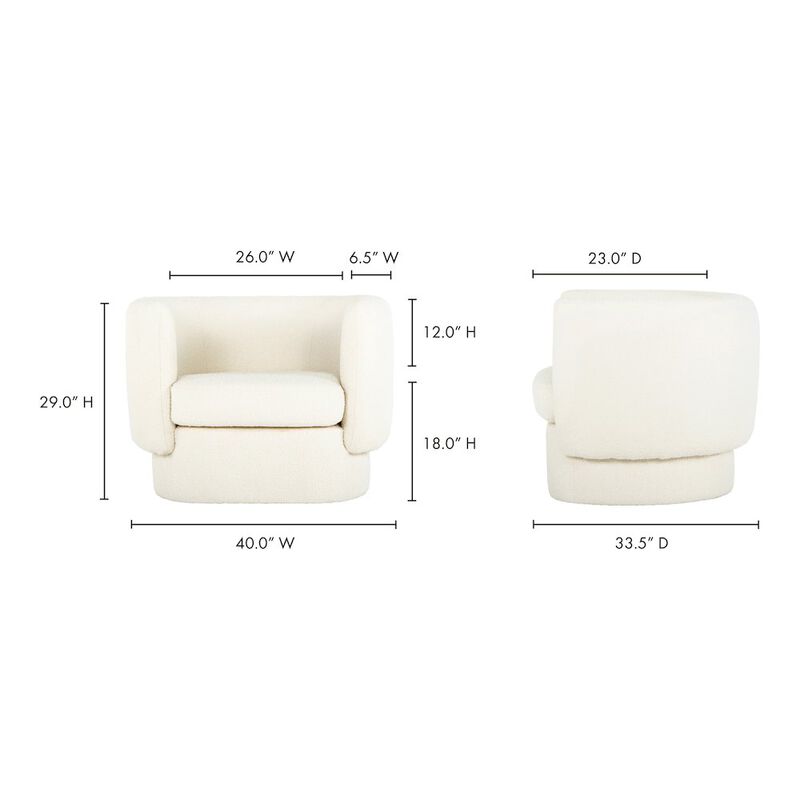Moe's Home Collection Koba Chair Maya White