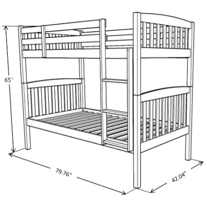 Claire Twin Wood Bunk Bed with Storage - Mattresses Not Included image number 6