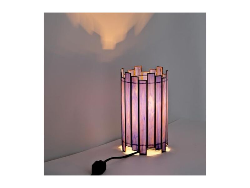 Tiffany Style Stained Glass Table Lamp For Living Room Bedroom Desk Blue image number 2