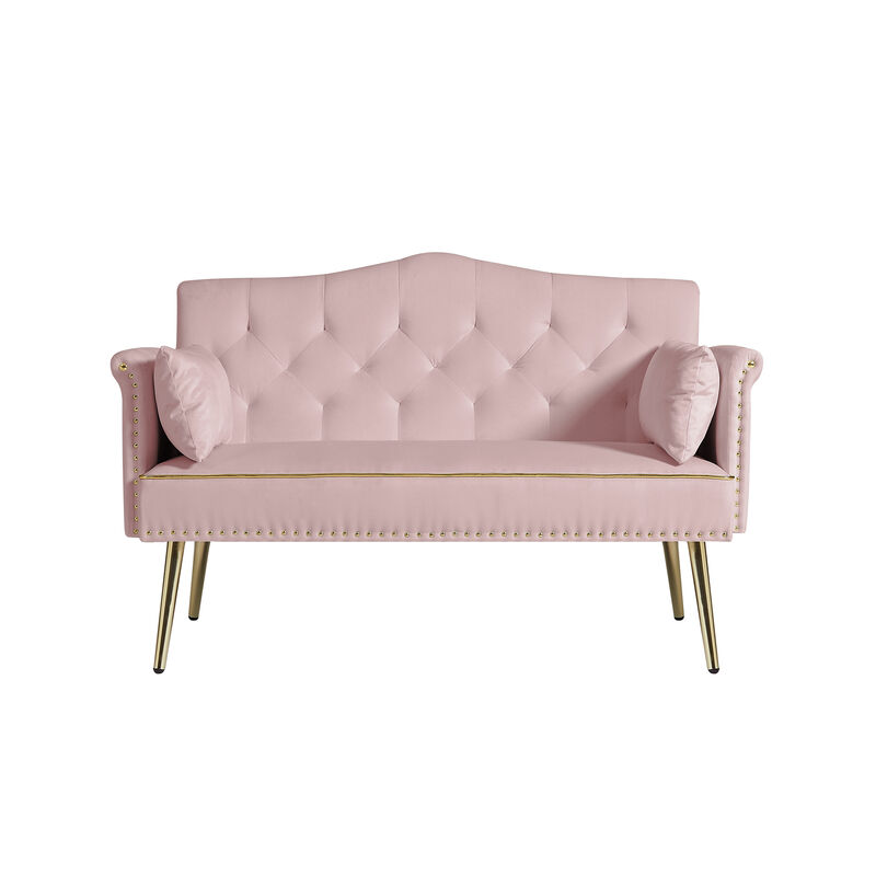 Strolk Modern Velvet Loveseat Sofa image number 0