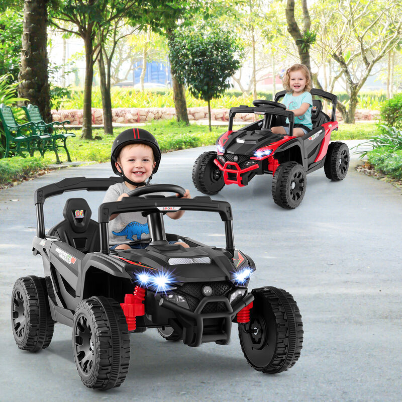 Kids 12V Electric UTV Ride On Car with LED Lights Music and Horn image number 7