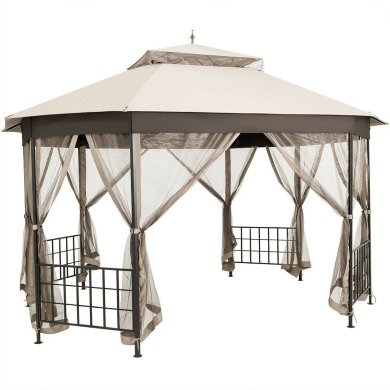 Octagonal Patio Gazebo with Mosquito Net image number 1