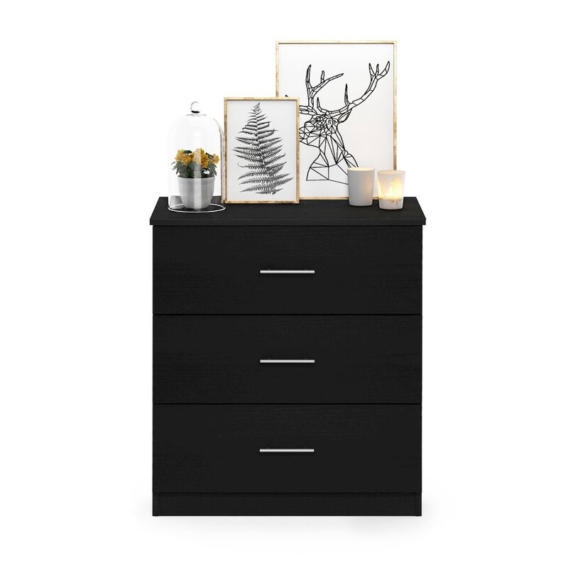 Simple Design 3-Drawer Chest Drawer, Dresser with Handle, Americano