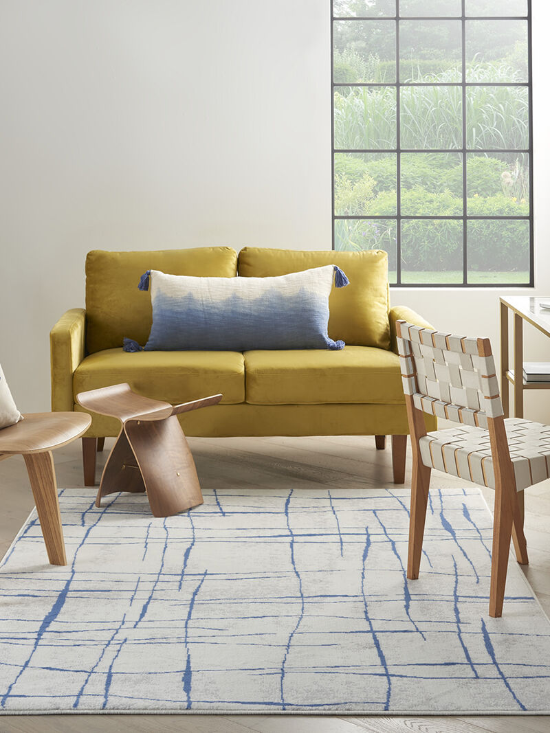 Whimsicle WHS09 Ivory/Blue 5' x 7' Rug image number 7