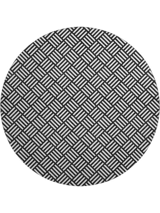 The Reserve TR3 Black 8' Round Rug