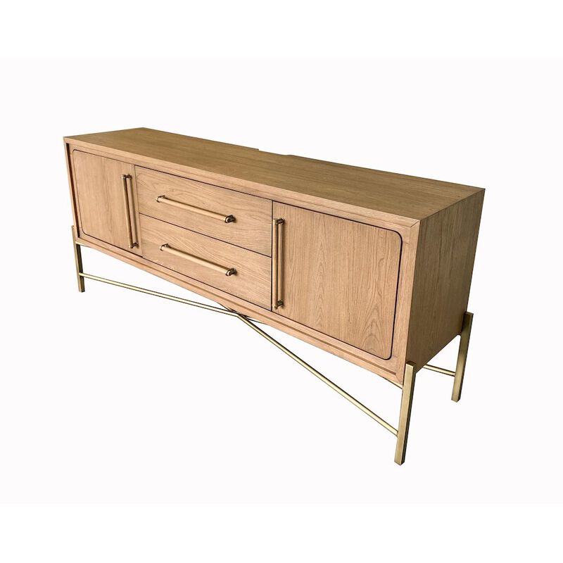 Aurora Latte Metal Base Sideboard