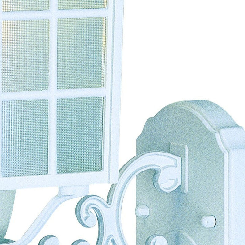 Homezia White Window Pane Lantern Wall Sconce image number 4