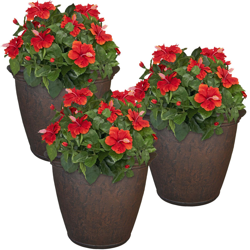 Anjelica Outdoor Flower Pot Planter - 24-Inch - 3-Pack image number 3