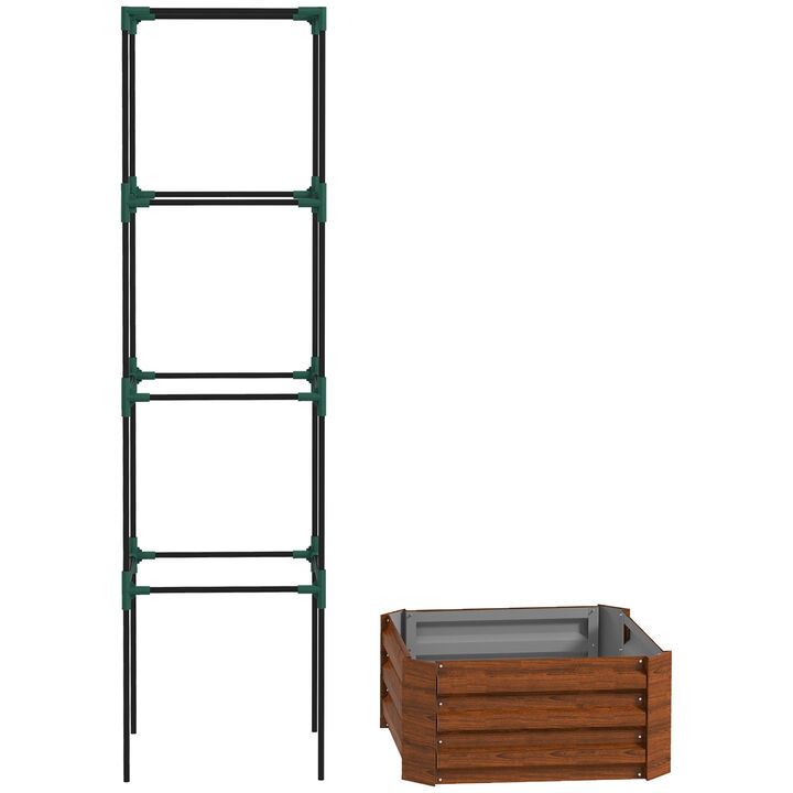 Hivvago Elevated Garden Bed with Integrated Vine Support