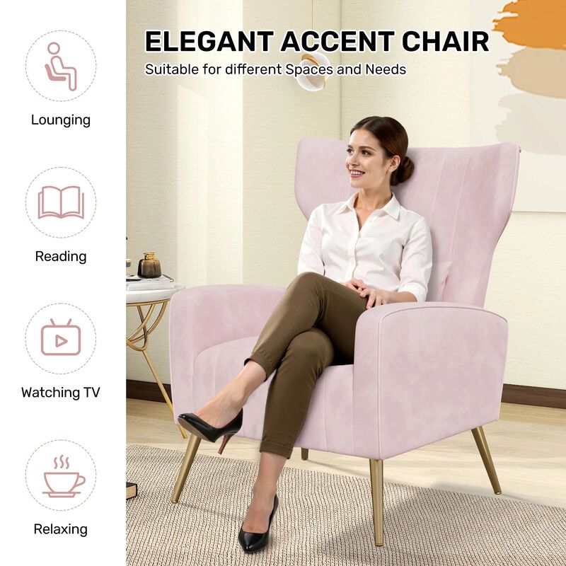 Modern Accent Chair Armchair for Living Room Bedroom Single Sofa Lounge Seating image number 5
