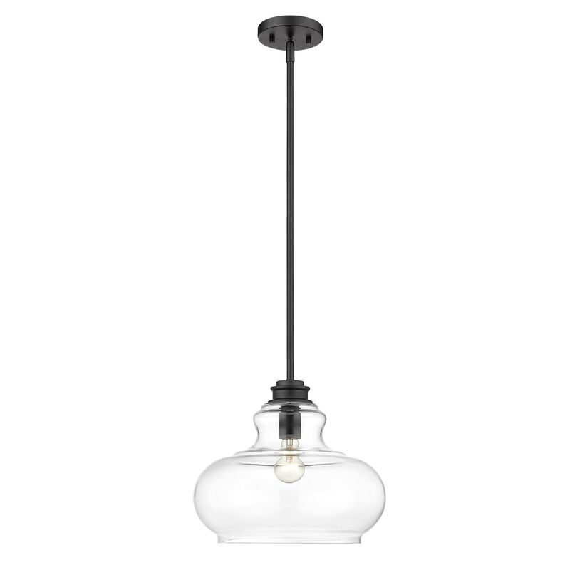Hivvago Torrel 1-Light Matte Black Pendant