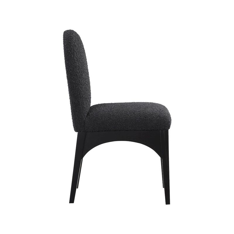 Meridian Furniture Waldorf Black Boucle Fabric Dining Chair