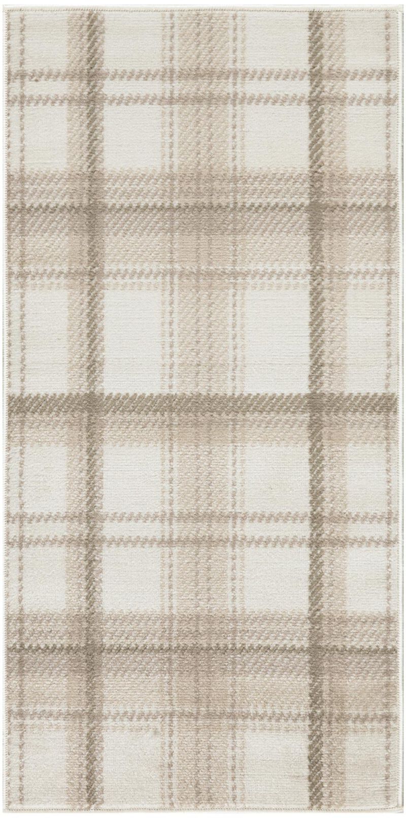 HomeRoots Plaid Power Loom Area Rug image number 0