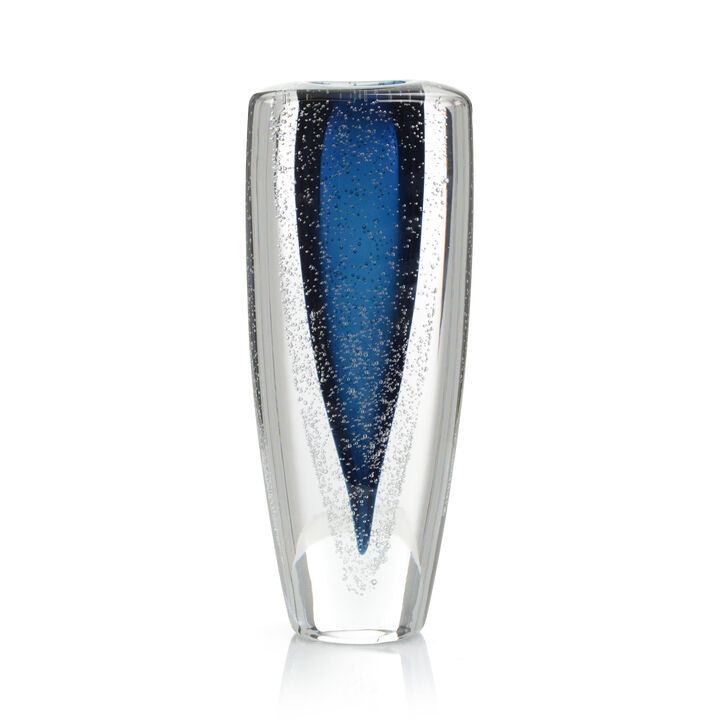 Sapphire Blue Handblown Glass Vase I