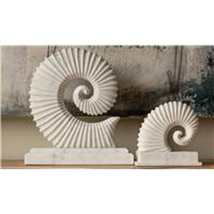 Ocean Memories Large Fossil Dhrangadhra Marble Sculpture