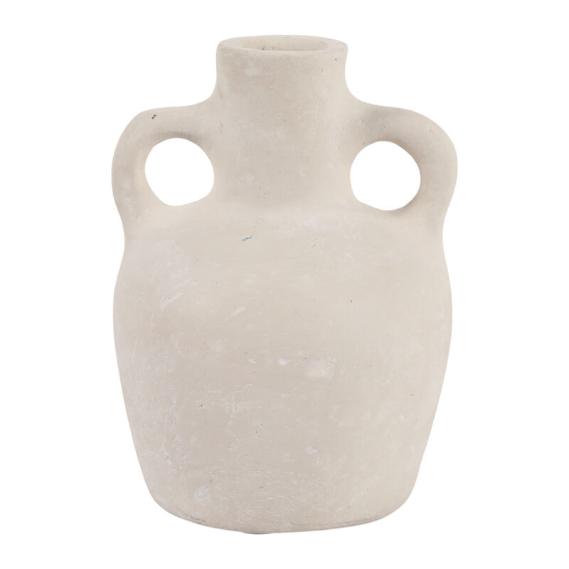 6x4" Paper Mache Boho Bud Vase, Ivory image number 4
