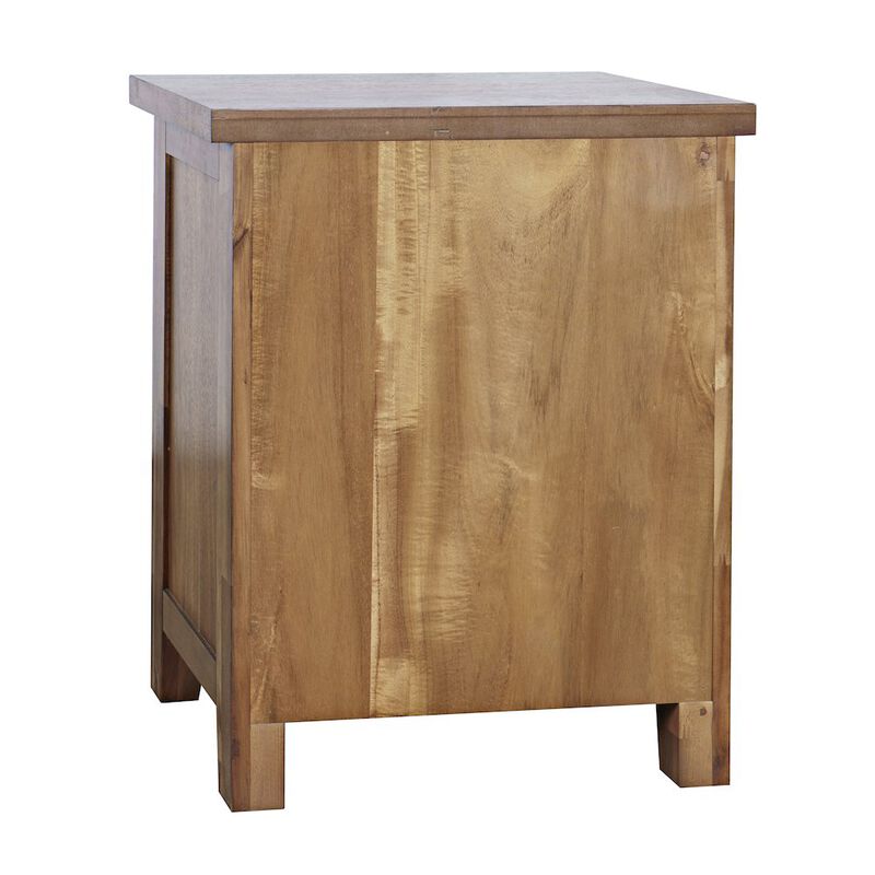 Jofran Claremont Transitional Rustic Wood Accent End Table with Storage
