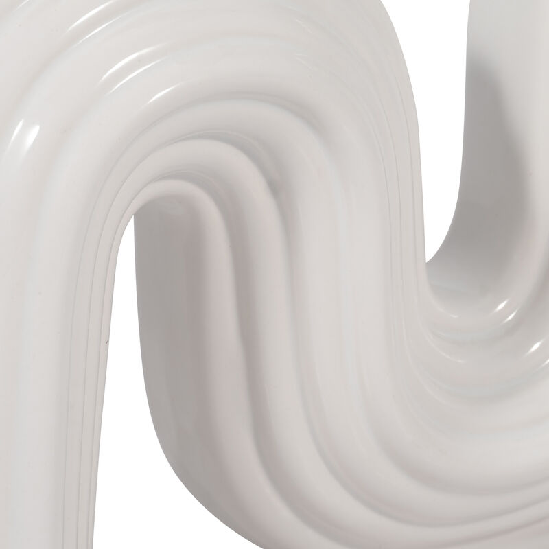 Cer, 6" Loopy Vase, White image number 4