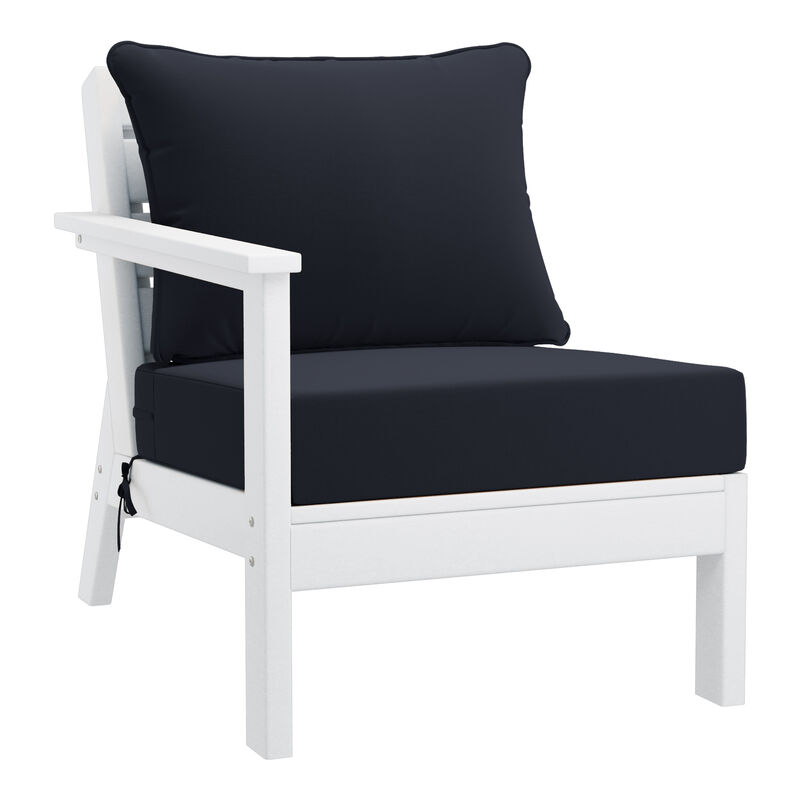 WestinTrends Outdoor Patio HDPE Loveseat Sofa with Patio Cushions