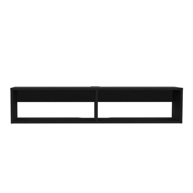 HomeRoots 48" Black Floating Mount Entertainment Center image number 0