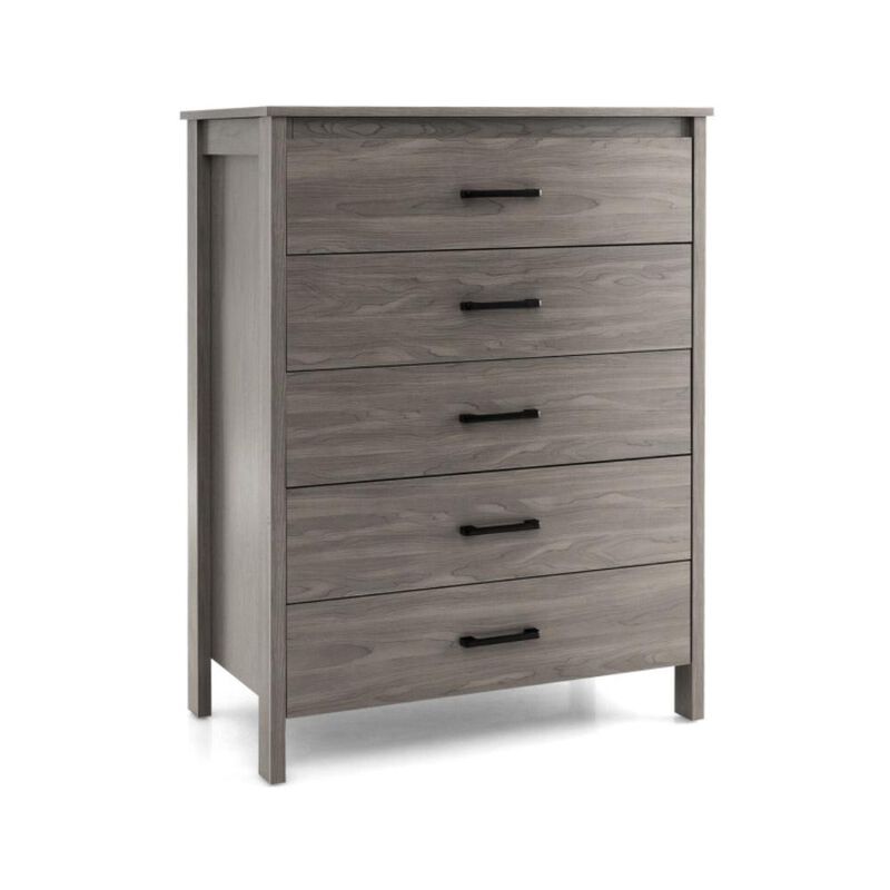 Hivvago Modern 5-Drawer Multipurpose Chest Dresser with Metal Handles