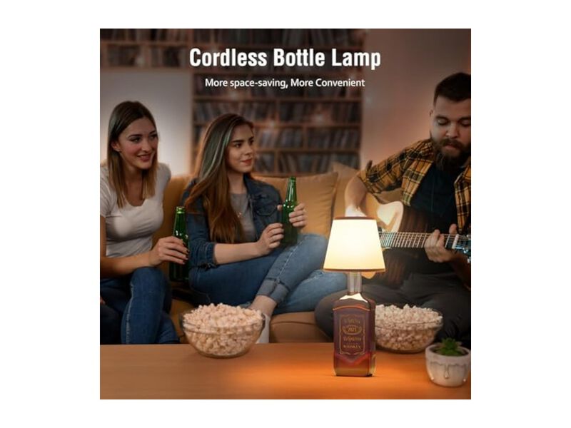 Cordless Remote Control Portable 2 Pack Bottle Lamps For Bedroom Outdoor 5000mAh image number 2