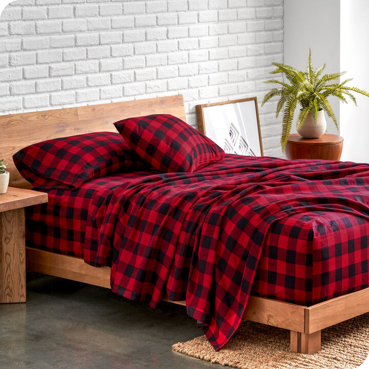 Soft & Cozy 100% Cotton Flannel Printed Pattern Sheet Set