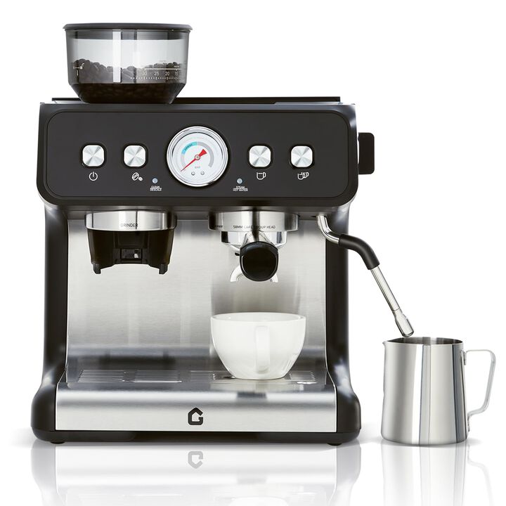 20 Bar Coffee Machine with Built-in Grinder, Stainless Steel, Steam Wand, 2.8L Tank &ndash; Home&Office