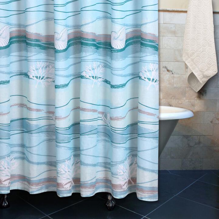 Greenland Home Fashion Maui Shower Curtain - Multi 72x72"