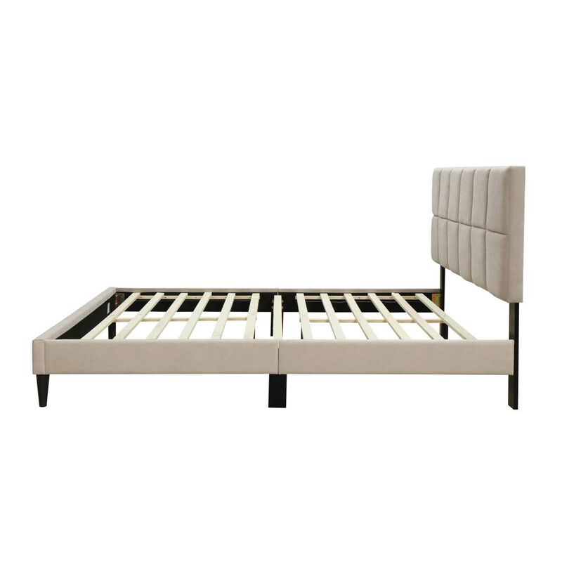 Evelyn Upholstered King Bed In A Box