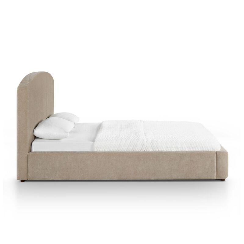 Leah Cream Performance Chenille Queen Bed image number 2