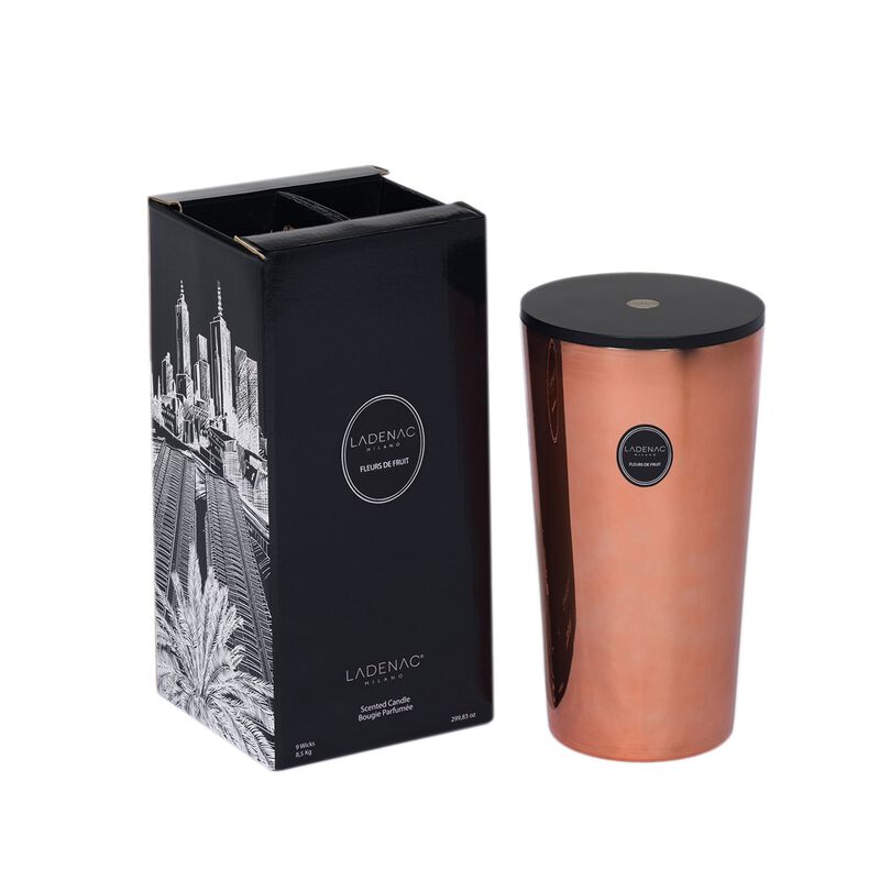 Candle in Jar URBAN SENSES 18.7 lb Rose Fleurs de Fruit 9.45 x 9.25 x 19.69 in image number 0