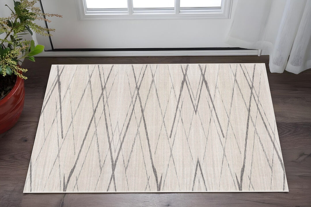 HomeRoots Abstract Area Rug