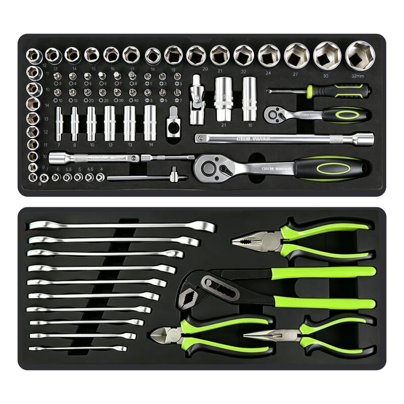 465-Piece Mechanics Tool Set with 3-Drawer Heavy Duty Metal Storage Box, Complete Home Repair Tool Kit image number 3