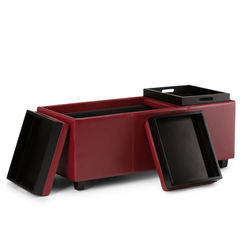 Simpli Home Avalon Storage Ottoman image number 3