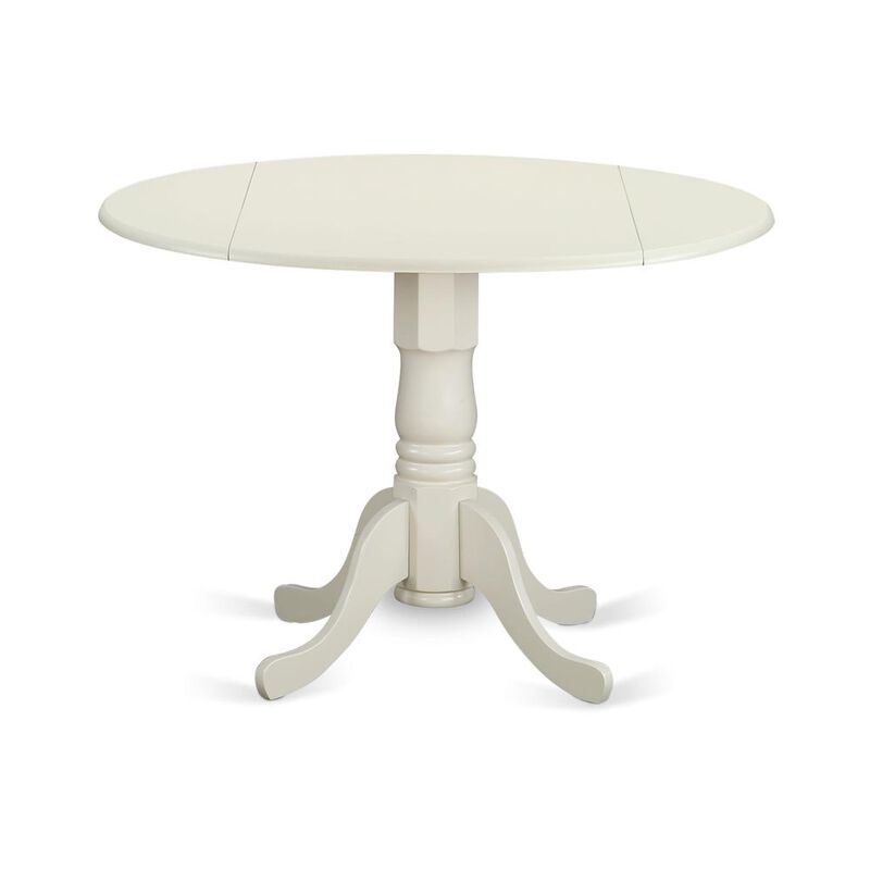 East West Furniture Dublin  Round  Table  with  two  9  Drop  Leaves