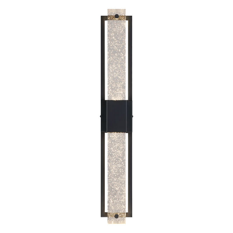 31.57" Modern 2-Light LED Outdoor Wall Light with Bubble Crystal image number 0