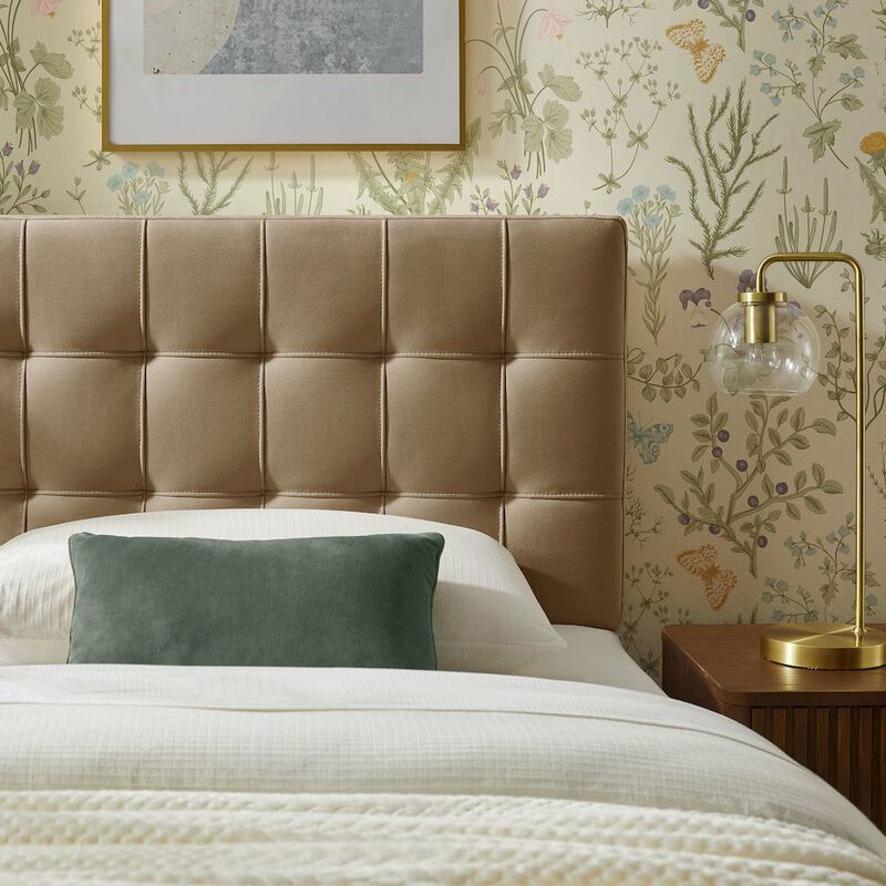 Lily Stain-Resistant Performance Velvet Twin Size Headboard image number 7