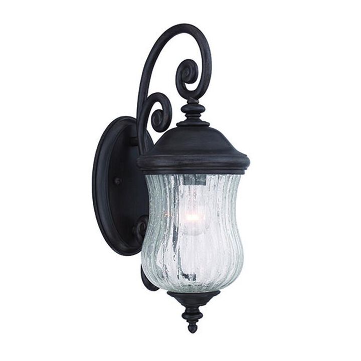Hivvago Matte Black Urn Shaped Wall Light