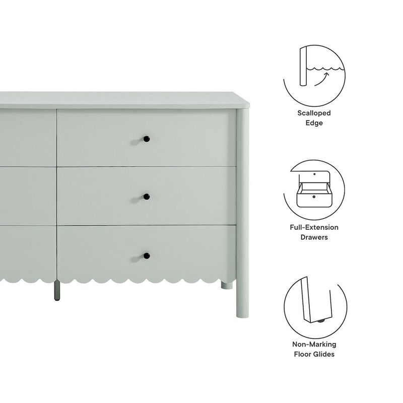 Emmeline Scalloped 6-Drawer Dresser image number 1