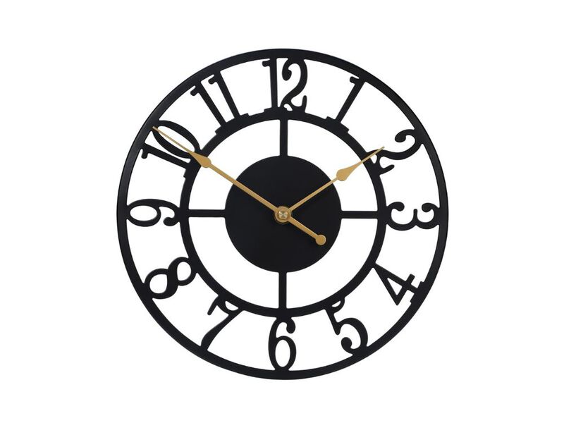 10 Inch Arabic Numeral Wall Clock Silent Non Ticking Battery Operated Black Classic for Living Room School Office Kitchen Bedroom image number 0