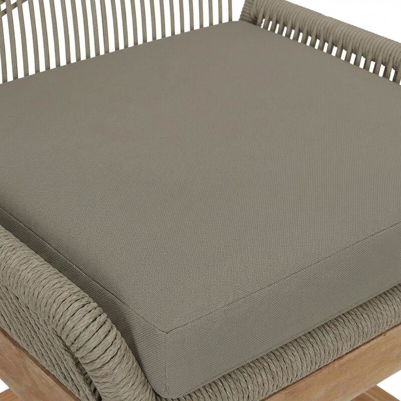 Teak, Rope Outdoor Counter Stool, Weather-Resistant Material, Patio Use image number 5